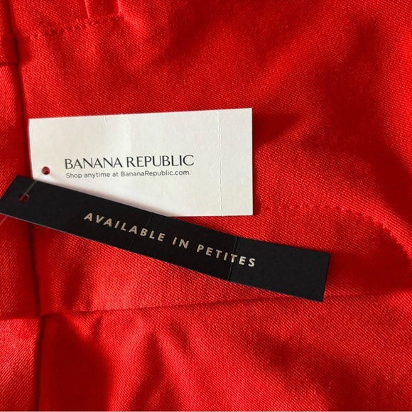 Banana Republic Size 8S Vibrant Red Women's Pants Ankle Length - Picture 4 of 14